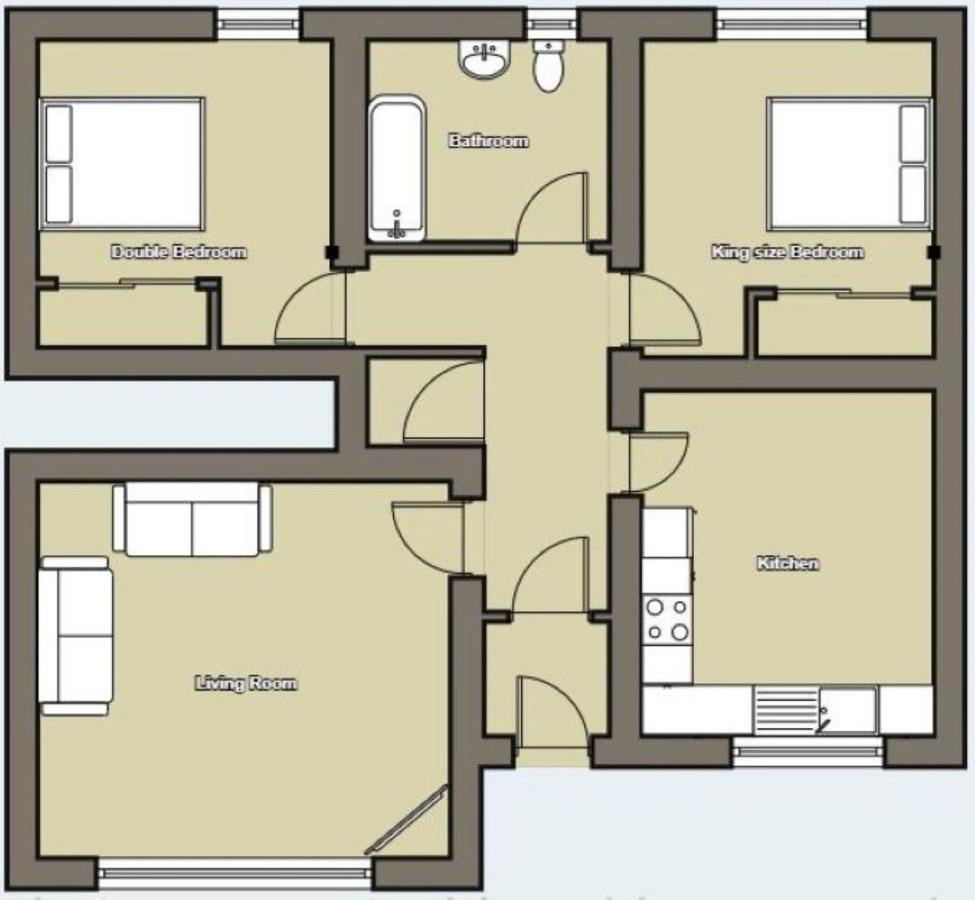 Hill View 2 Bedroom Free Parking Inverness Dış mekan fotoğraf